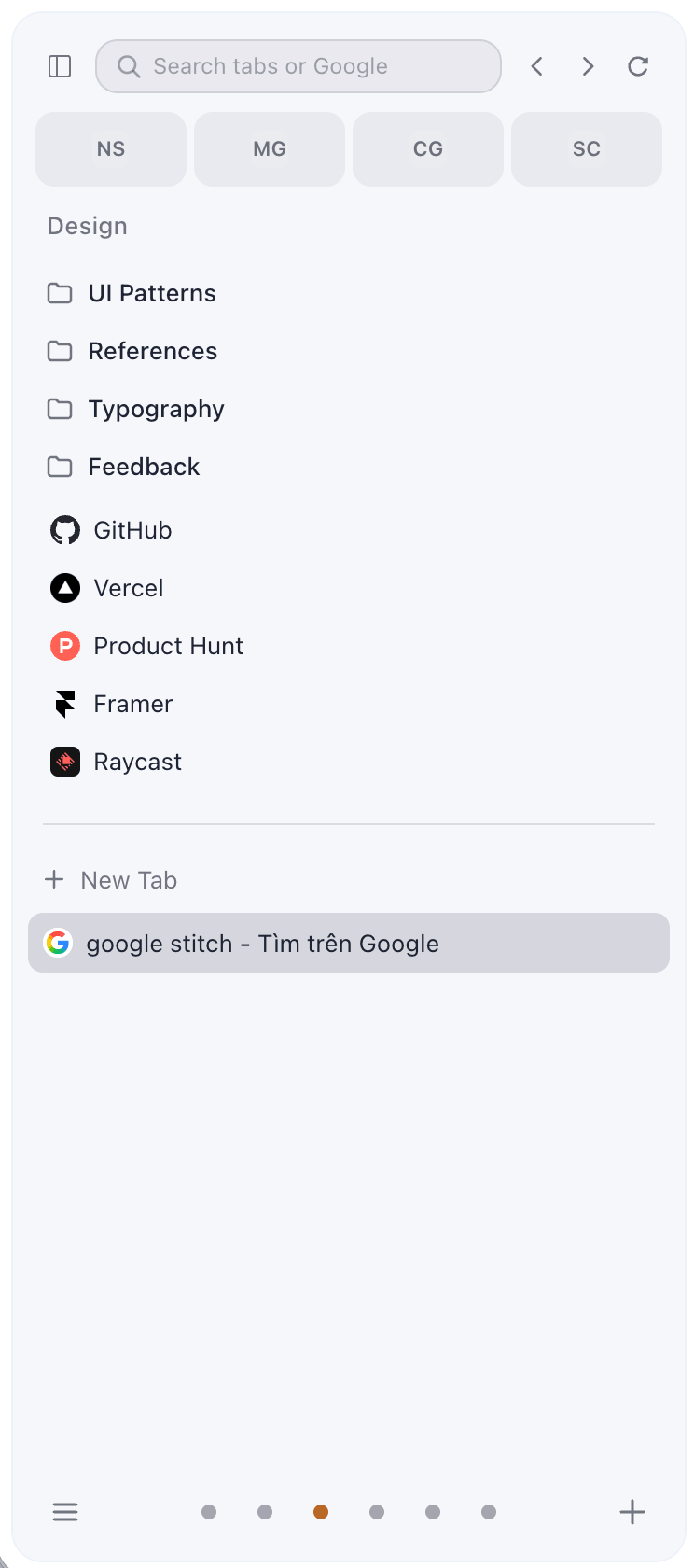 SideArc Design space