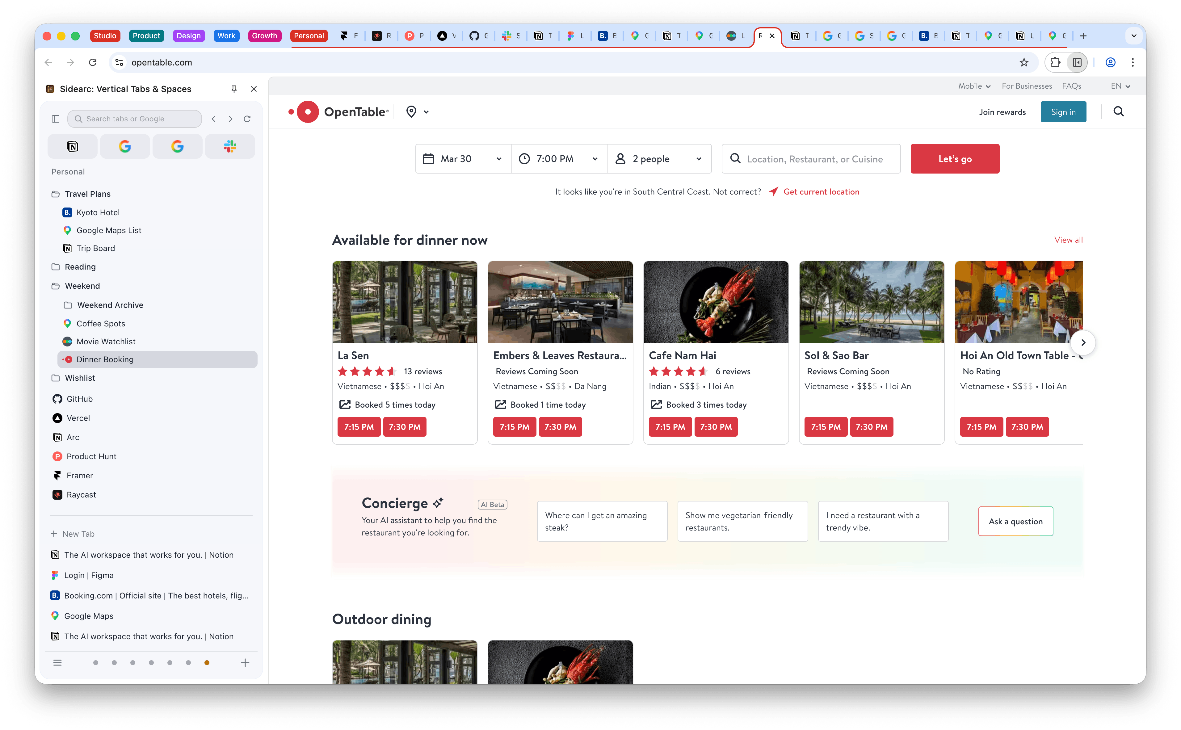 SideArc folders and nested folders
